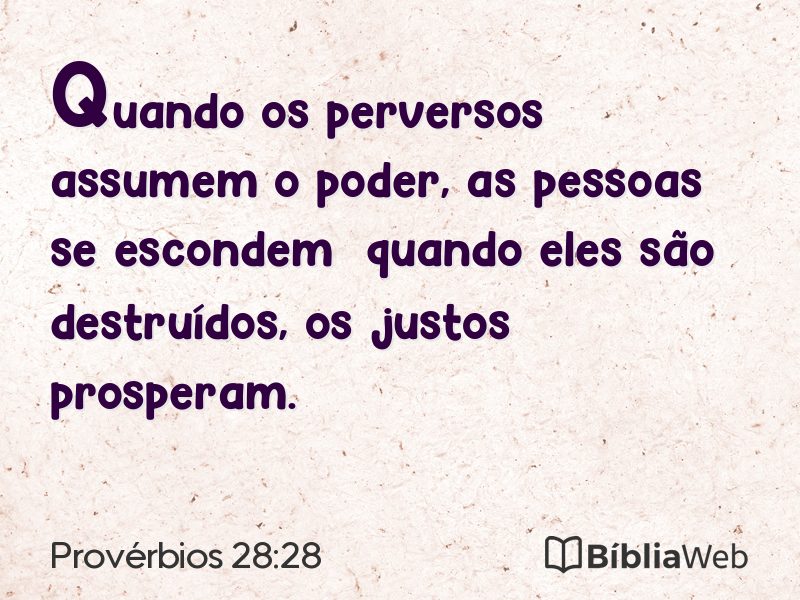 Provérbios 28:28 em imagem para compartilhar