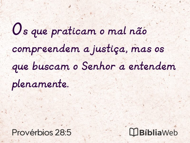Provérbios 28:5 em imagem para compartilhar