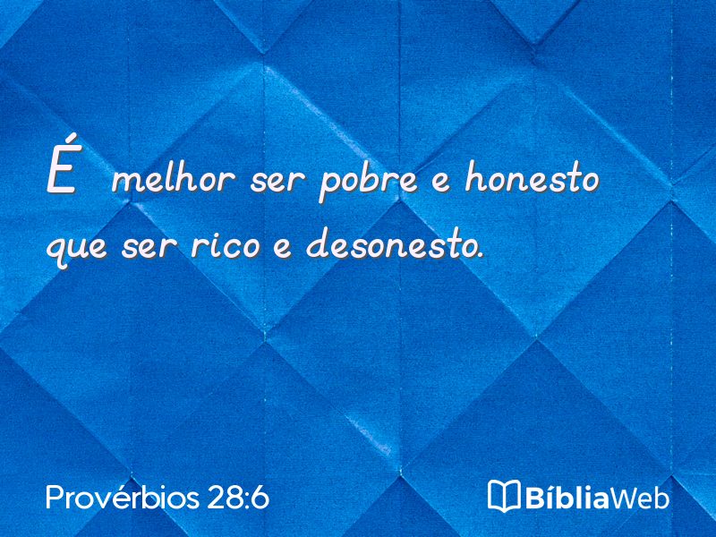 Provérbios 28:6 em imagem para compartilhar