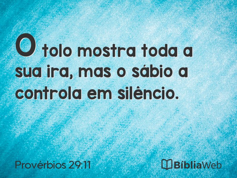Provérbios 29:11 em imagem para compartilhar
