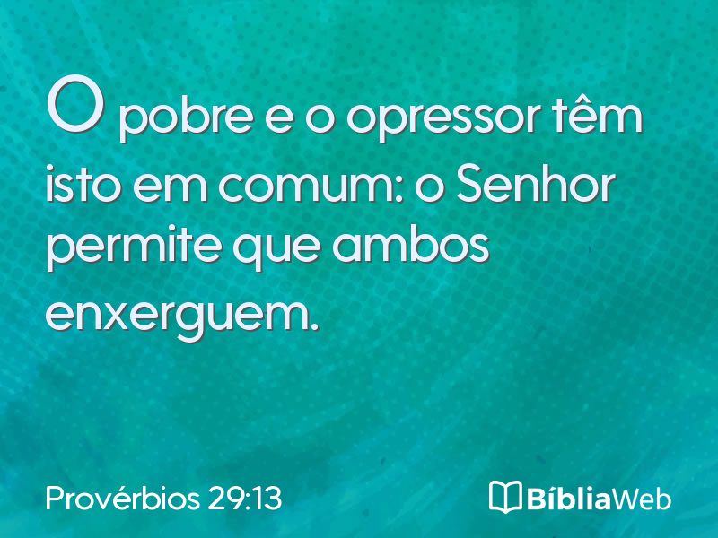 Provérbios 29:13 em imagem para compartilhar