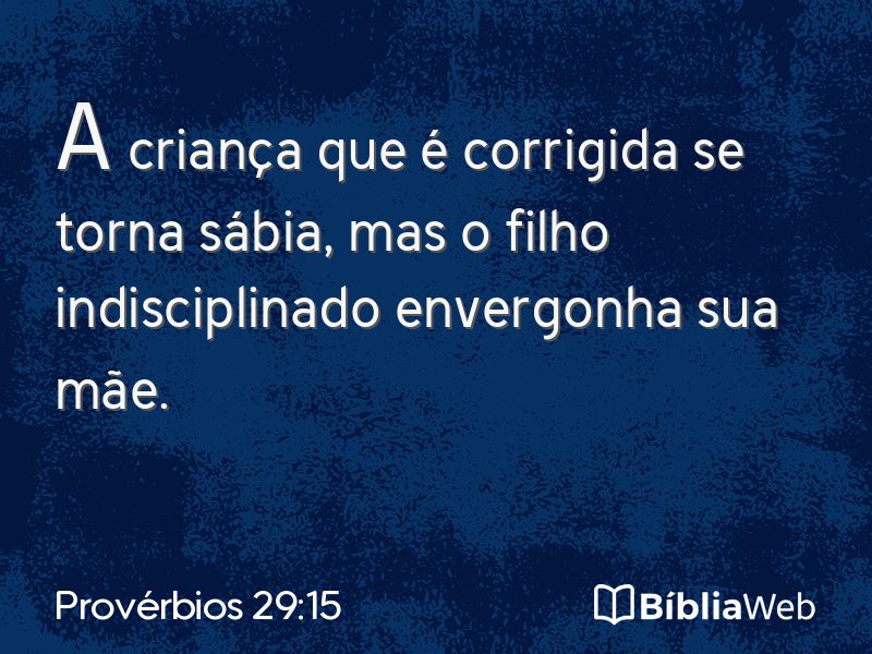 Provérbios 29:15 em imagem para compartilhar