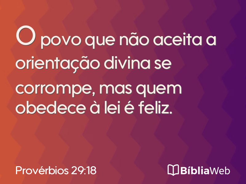Provérbios 29:18 em imagem para compartilhar