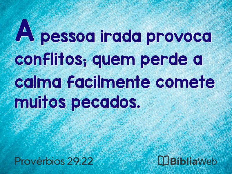 Provérbios 29:22 em imagem para compartilhar