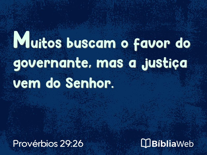 Provérbios 29:26 em imagem para compartilhar