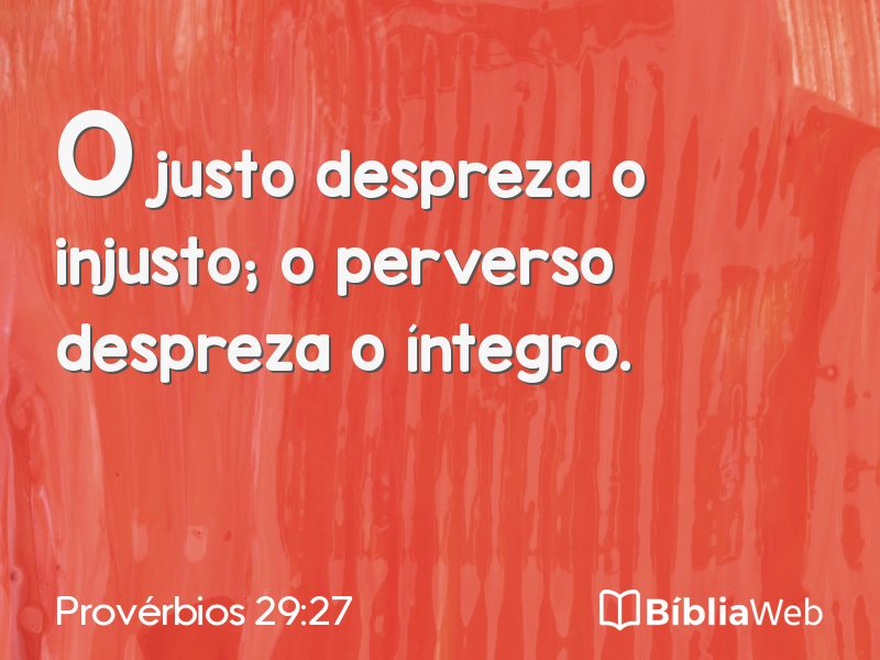 Provérbios 29:27 em imagem para compartilhar