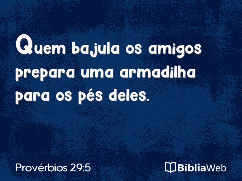 Provérbios 29:5 em imagem para compartilhar