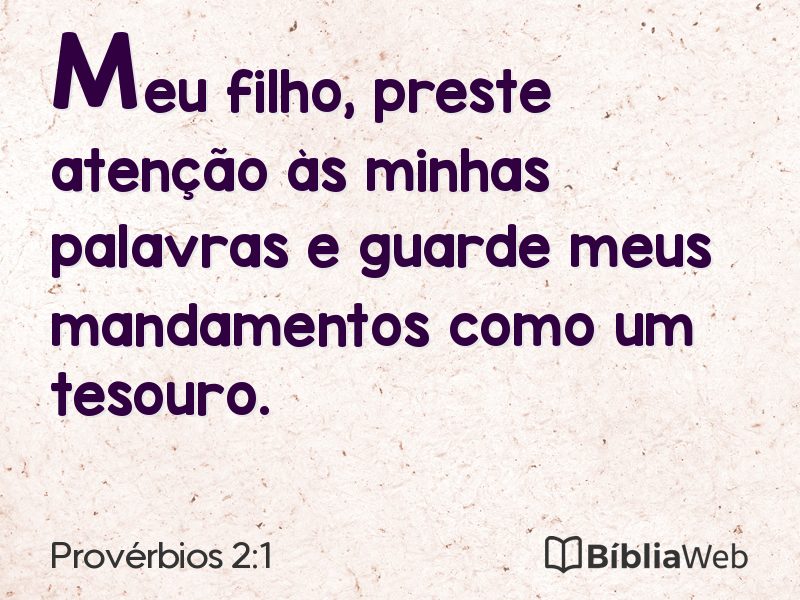 Provérbios 2:1 em imagem para compartilhar
