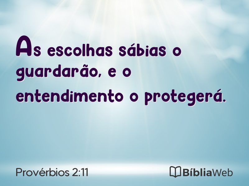 Provérbios 2:11 em imagem para compartilhar