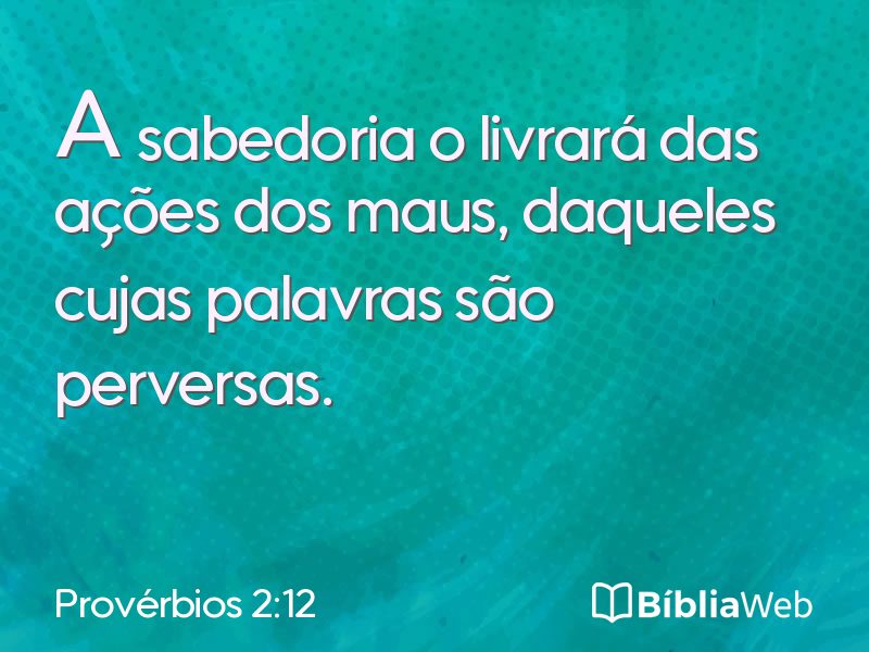 Provérbios 2:12 em imagem para compartilhar