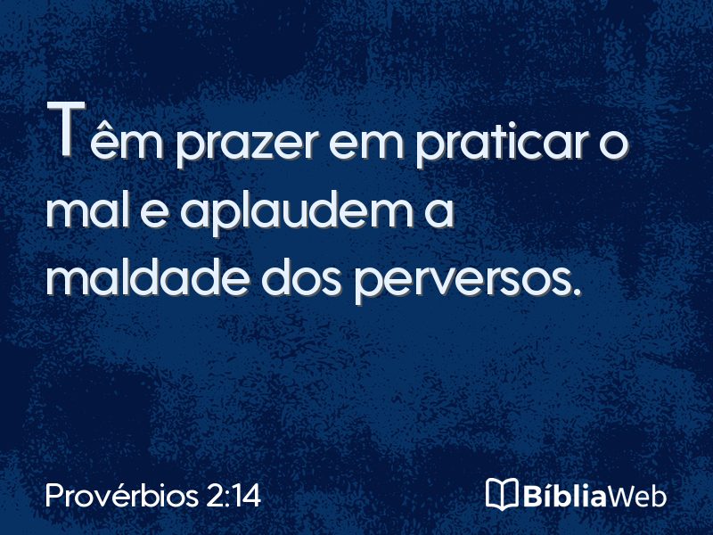 Provérbios 2:14 em imagem para compartilhar