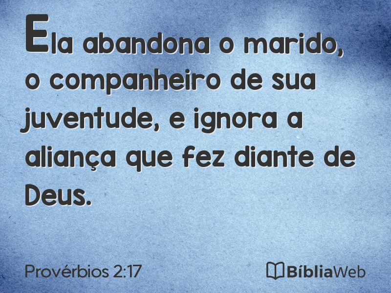 Provérbios 2:17 em imagem para compartilhar