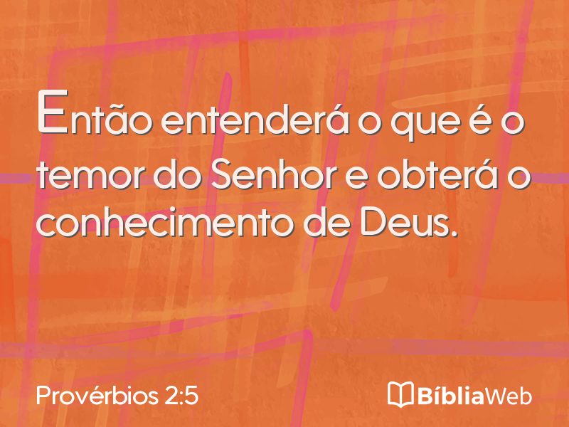 Provérbios 2:5 em imagem para compartilhar