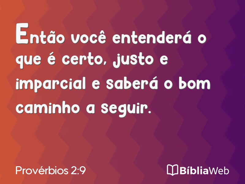 Provérbios 2:9 em imagem para compartilhar