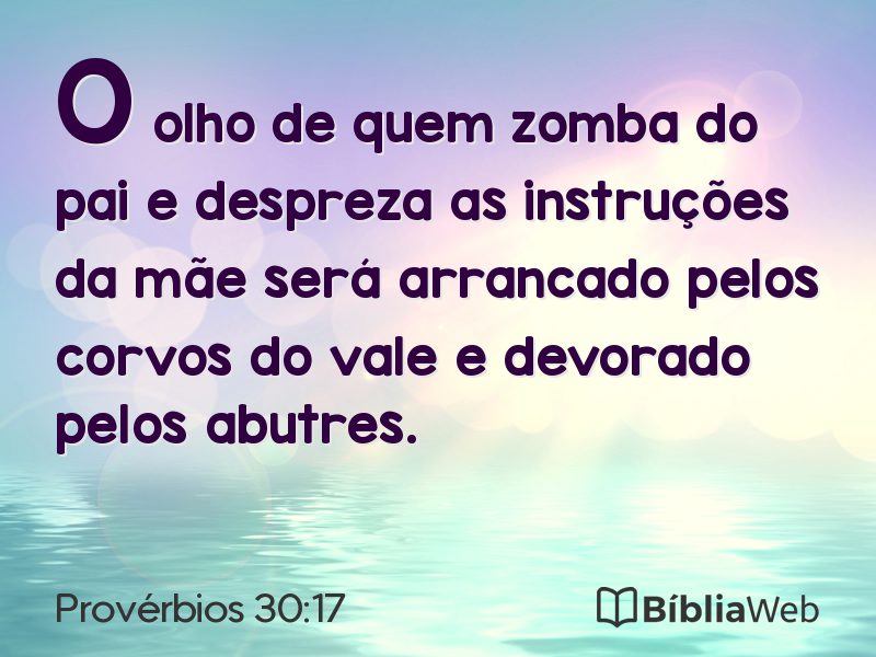 Provérbios 30:17 em imagem para compartilhar