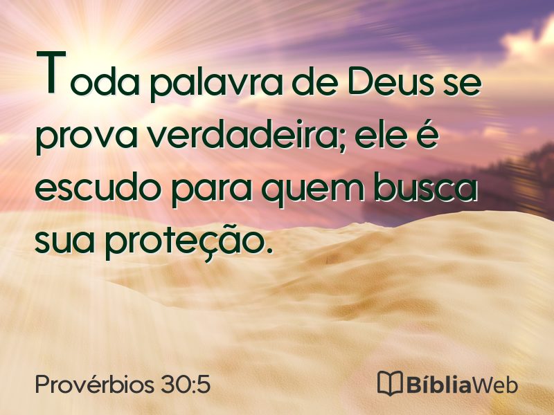 Provérbios 30:5 em imagem para compartilhar