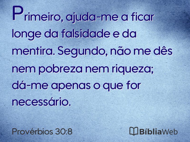 Provérbios 30:8 em imagem para compartilhar