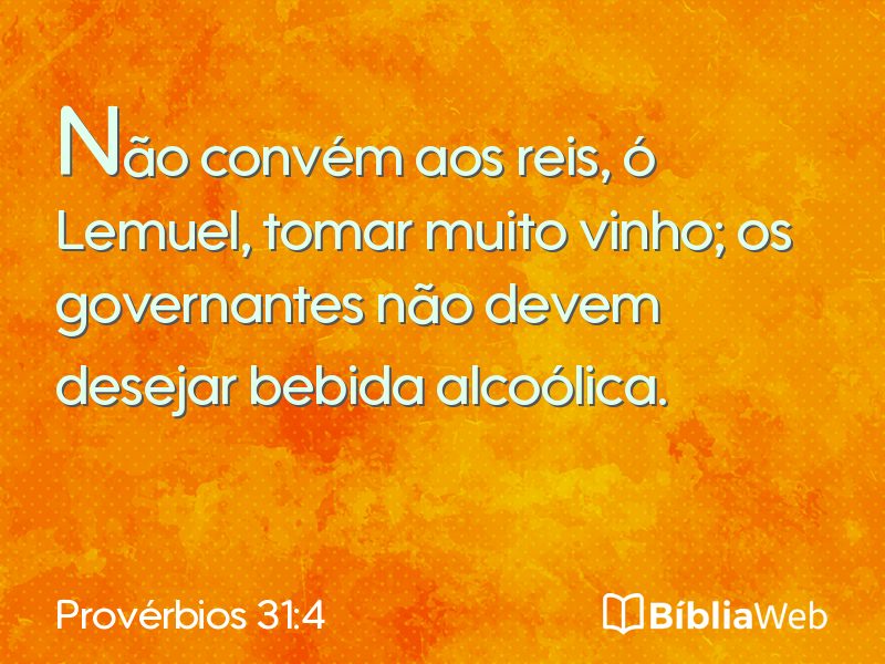 Provérbios 31:4 em imagem para compartilhar