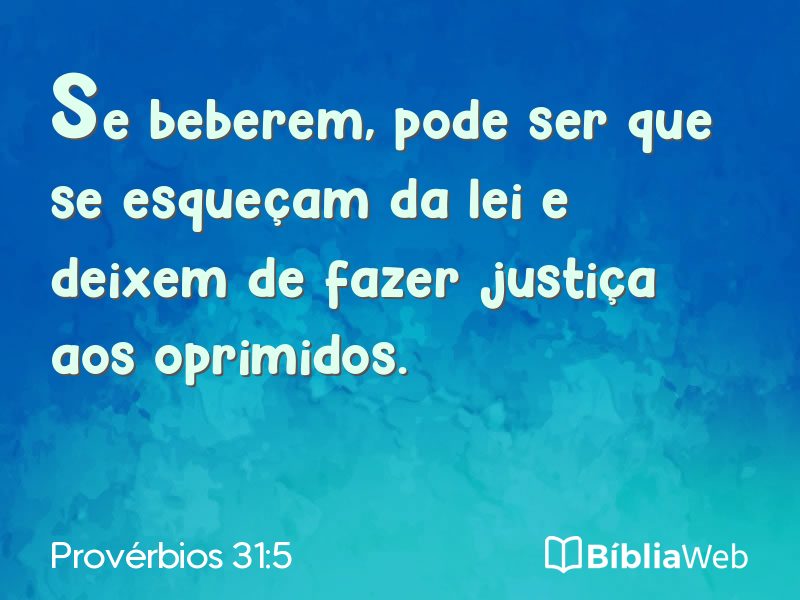 Provérbios 31:5 em imagem para compartilhar