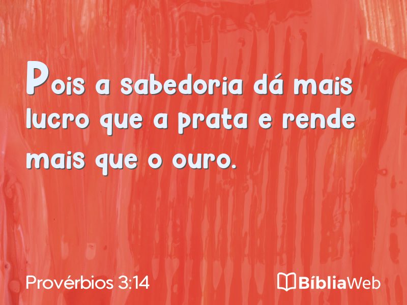Provérbios 3:14 em imagem para compartilhar