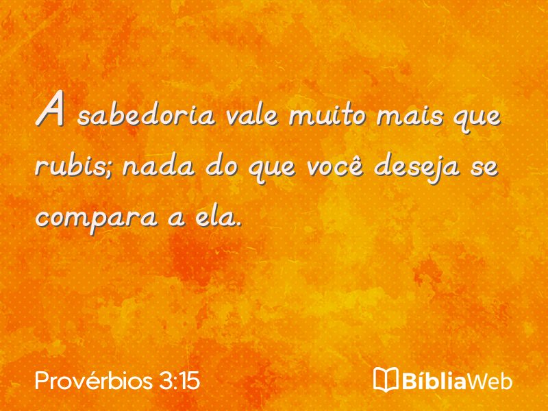 Provérbios 3:15 em imagem para compartilhar