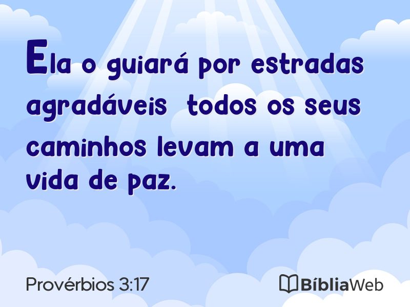 Provérbios 3:17 em imagem para compartilhar