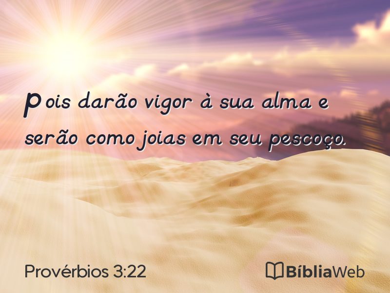 Provérbios 3:22 em imagem para compartilhar