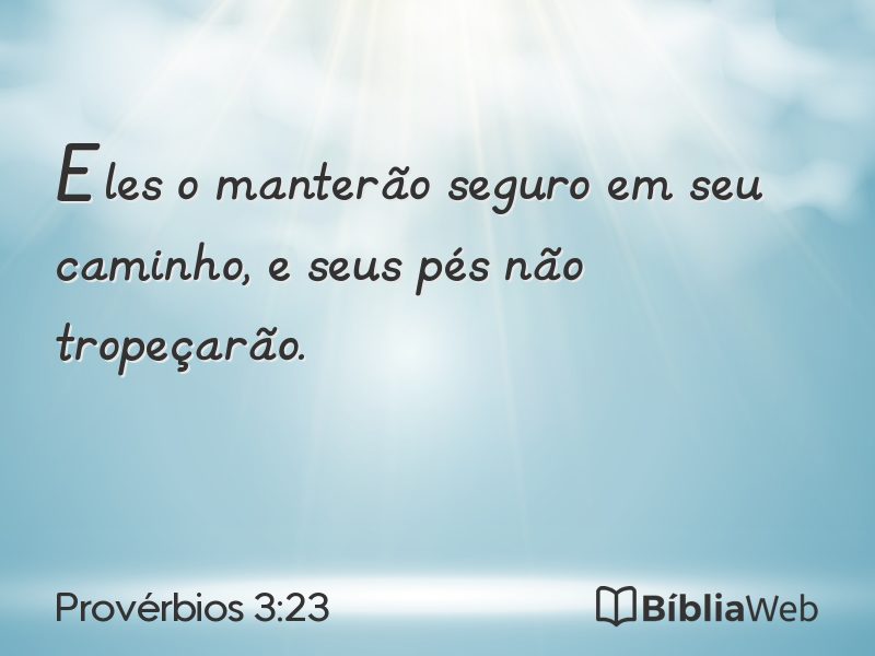 Provérbios 3:23 em imagem para compartilhar