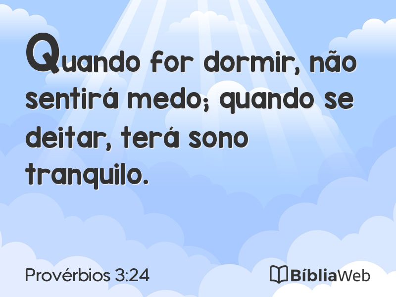 Provérbios 3:24 em imagem para compartilhar