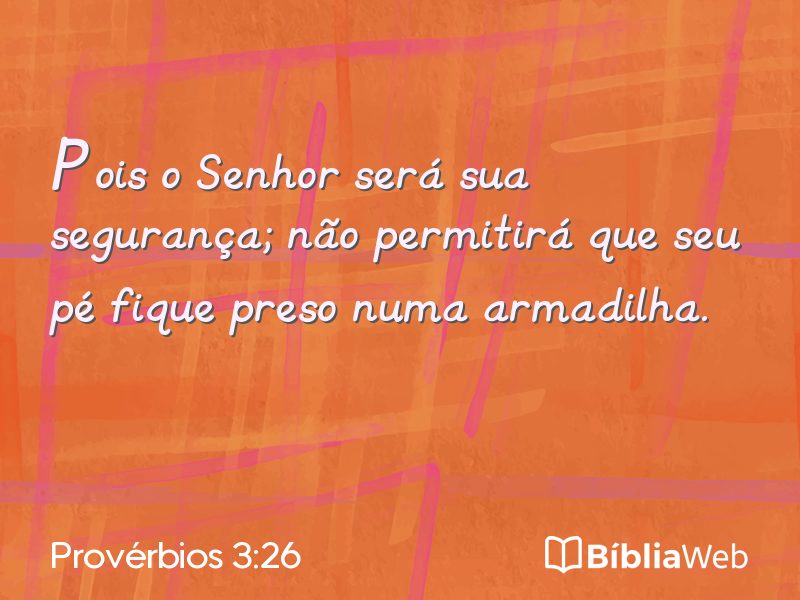 Provérbios 3:26 em imagem para compartilhar