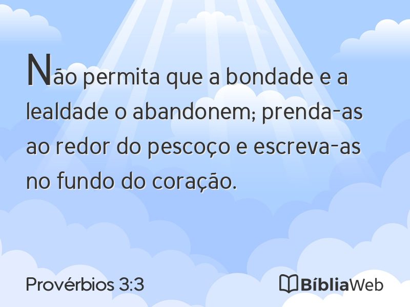 Provérbios 3:3 em imagem para compartilhar
