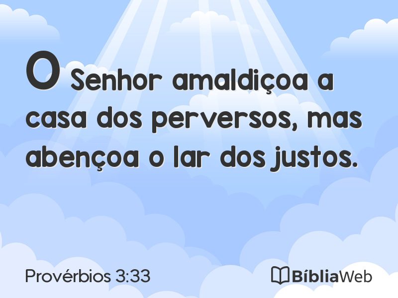 Provérbios 3:33 em imagem para compartilhar