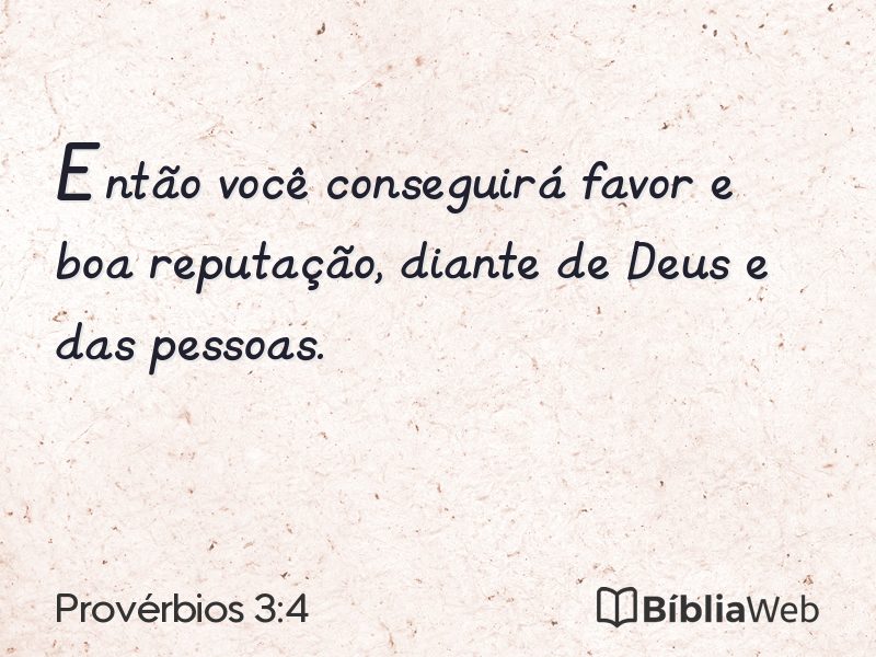 Provérbios 3:4 em imagem para compartilhar