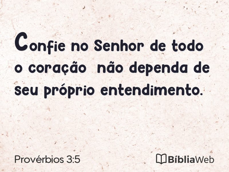Provérbios 3:5 em imagem para compartilhar