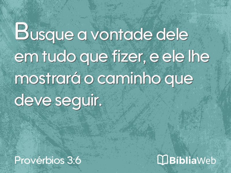 Provérbios 3:6 em imagem para compartilhar