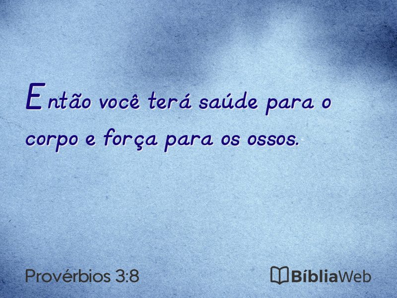 Provérbios 3:8 em imagem para compartilhar