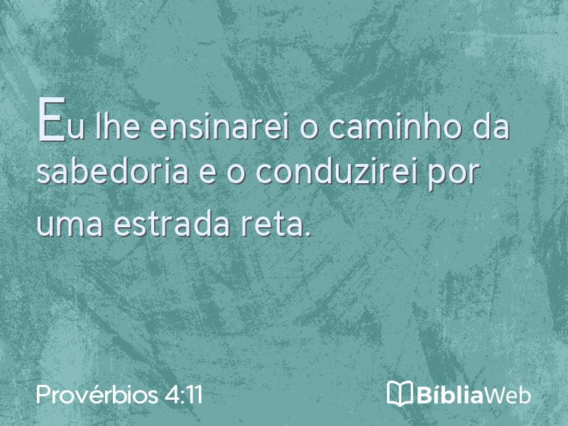 Provérbios 4:11 em imagem para compartilhar