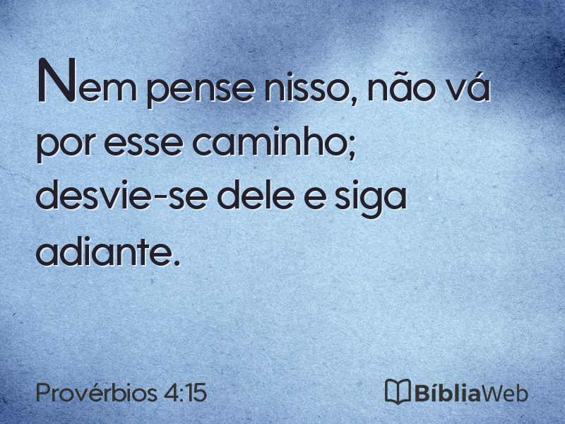 Provérbios 4:15 em imagem para compartilhar