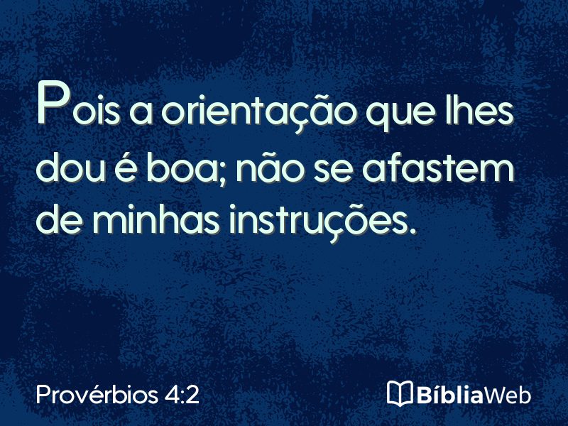 Provérbios 4:2 em imagem para compartilhar