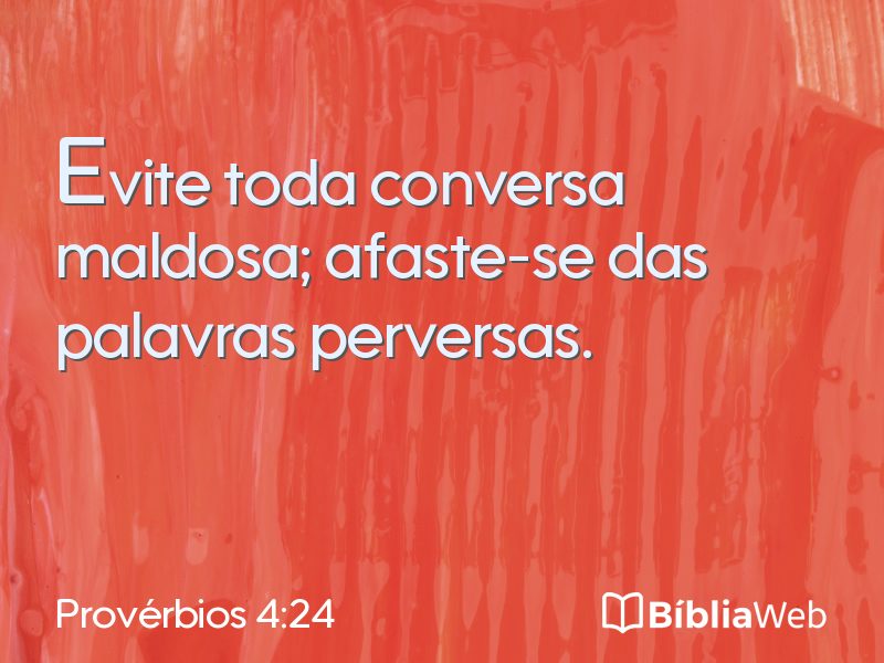 Provérbios 4:24 em imagem para compartilhar