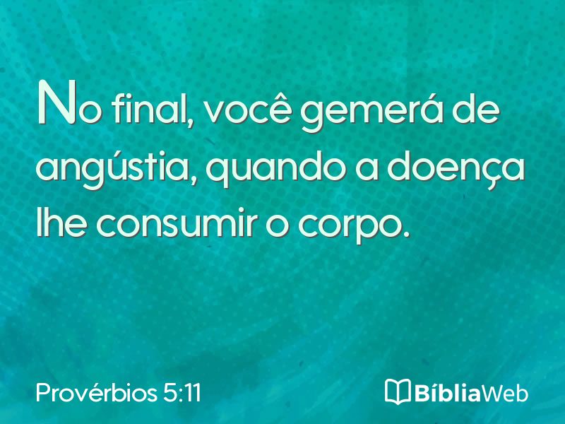 Provérbios 5:11 em imagem para compartilhar