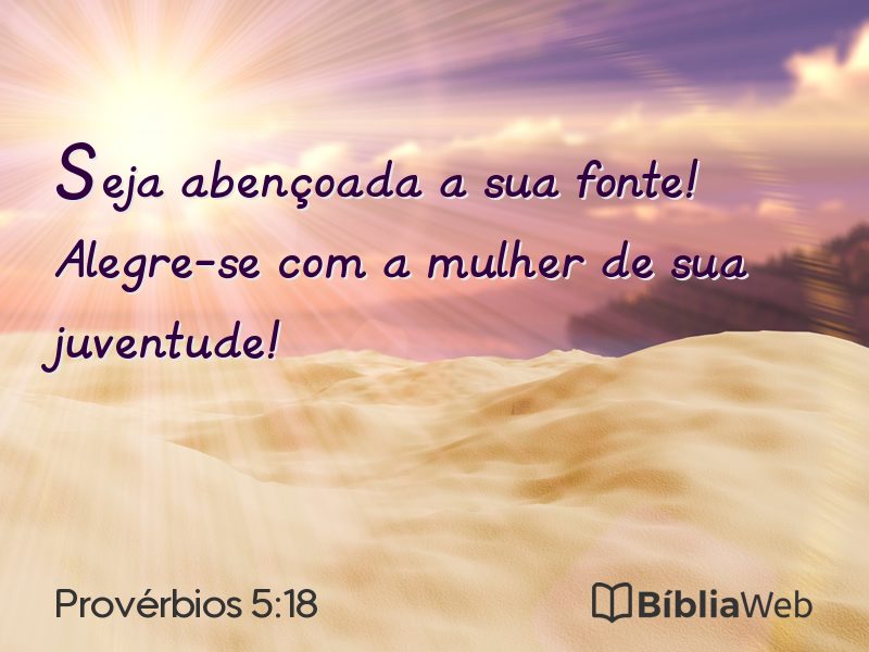 Provérbios 5:18 em imagem para compartilhar