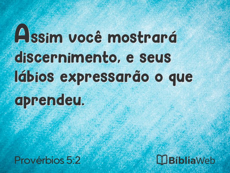Provérbios 5:2 em imagem para compartilhar