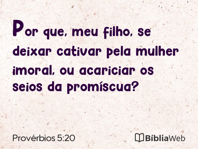 Provérbios 5:20 em imagem para compartilhar