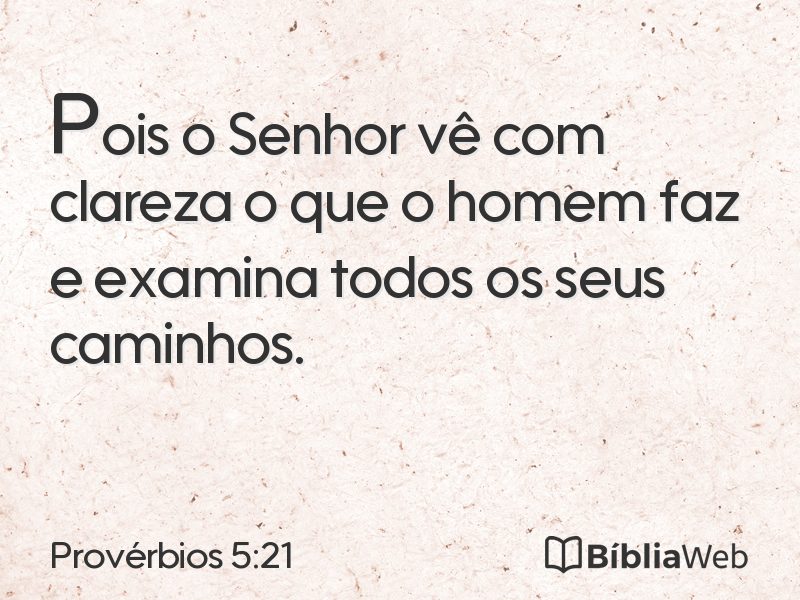 Provérbios 5:21 em imagem para compartilhar