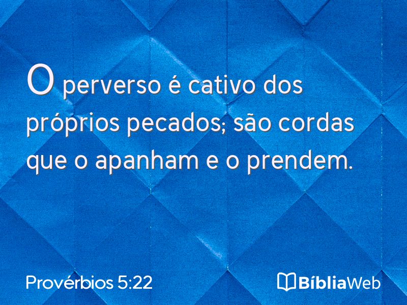 Provérbios 5:22 em imagem para compartilhar