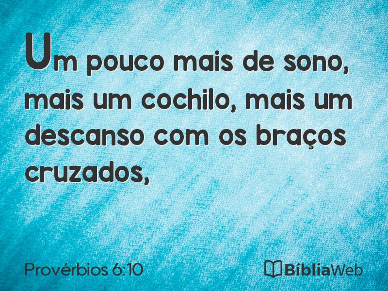 Provérbios 6:10 em imagem para compartilhar