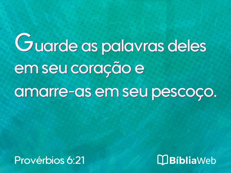 Provérbios 6:21 em imagem para compartilhar
