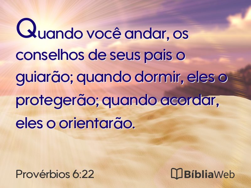 Provérbios 6:22 em imagem para compartilhar