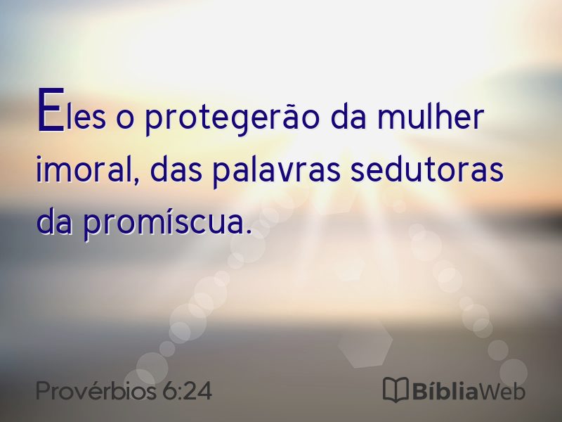 Provérbios 6:24 em imagem para compartilhar